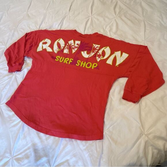 Spirit Men's Ron Jon Surf Shop Coral Crew Neck Long Sleeve Tee Tops Size Small - Picture 5 of 9